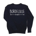 Pull personnalisé bleu marine perso au dos