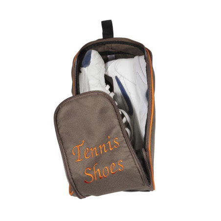 sac à chaussures messages Capucchino liseré orange