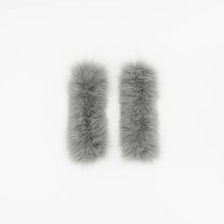 Paire de manchettes en renard Gris