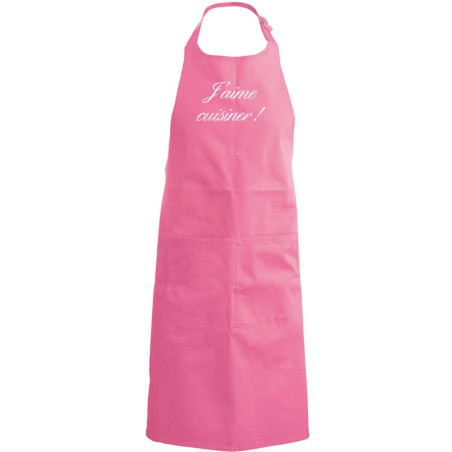 Tablier enfant personnalisé Rose brodé blanc, anglaise