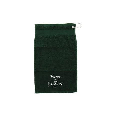 Serviette de golfe personnalisé Vert bouteille