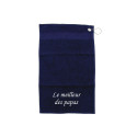 Serviette de golfe personnalisé bleu marine