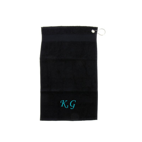 Serviette de golfe personnalisé Noir