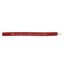 Porte clefs ruban grand modèle 27. Rouge Hermès