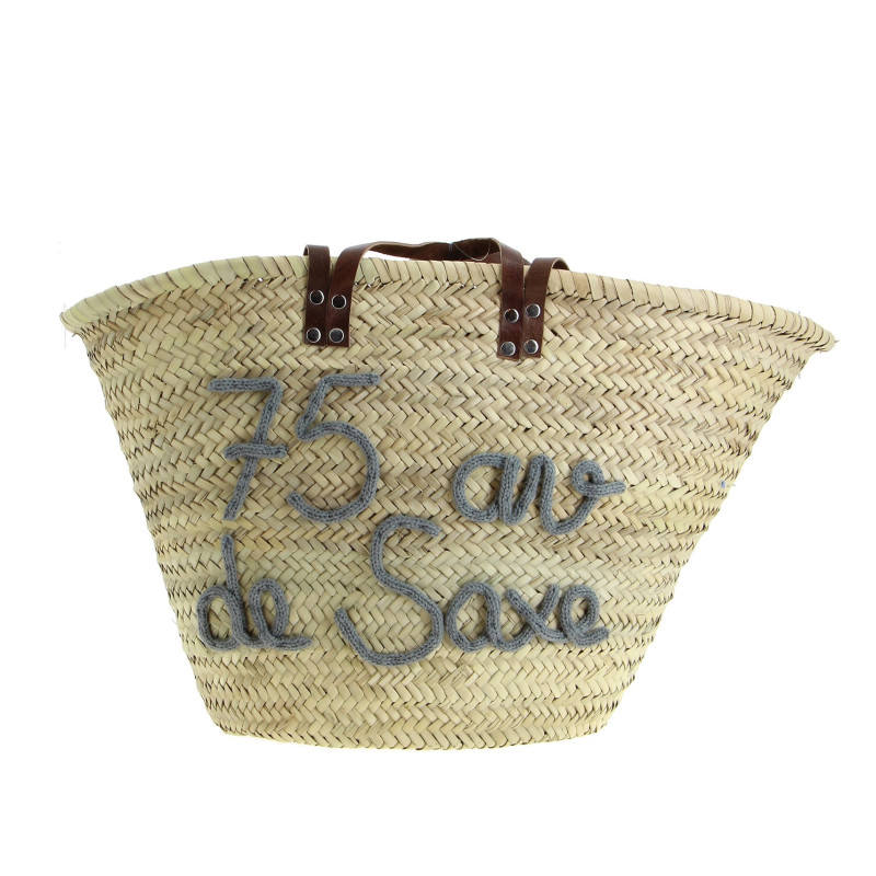 Panier personnalisé "avenue de Saxe" en gris