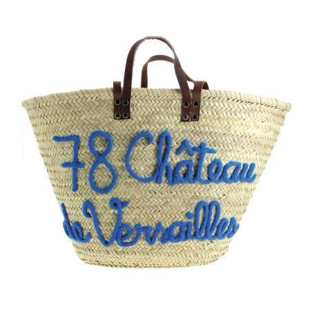 Panier personnalisé Versailles en bleu dur