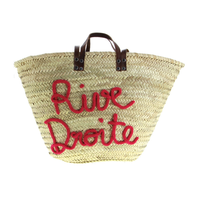 Panier personnalisé Rive Droite en rouge