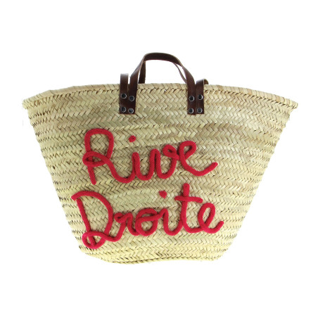 Panier personnalisé Rive Droite en rouge