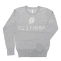Pull personnalisé gris, perso devant
