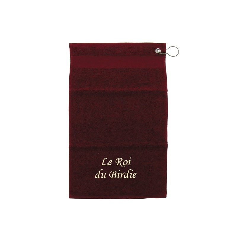 Serviette de golfe - Roi et Reine Rouge bordeaux