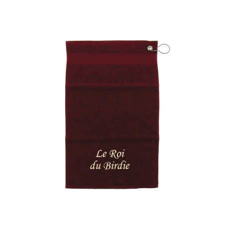 Serviette de golfe - Roi et Reine Rouge bordeaux
