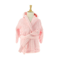 Peignoir enfant Blanc broderie dans le dos 2