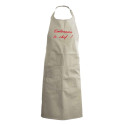 tablier de cuisine Embrassez le chef beige 