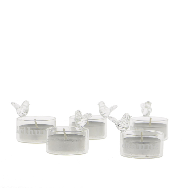 Bougie placement de table oiseau