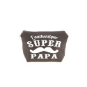 Trousse super Papa marron écriture blanche 