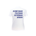 T-shirt MAMAN blanc personnalisé en bleu marine