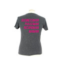 T-shirt MAMAN gris personnalisé en fuchsia