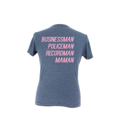 T-shirt MAMAN bleu personnalisé en rose
