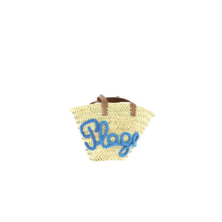 Mini panier personnalisé Plage en bleu dur Mini panier personnalisé Plage en bleu dur