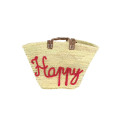 Panier personnalisé Happy en rouge