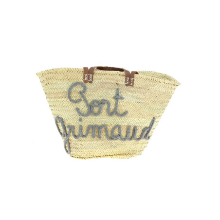 Panier personnalisé Port Grimaud en gris