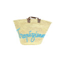 Panier personnalisé Tropézienne en turquoise