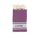Fouta prune brodé en Alma