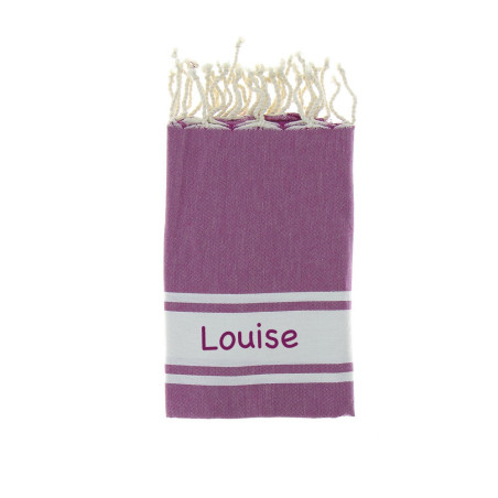 Fouta prune brodé en Alma