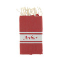 Fouta rouge brodée en golf
