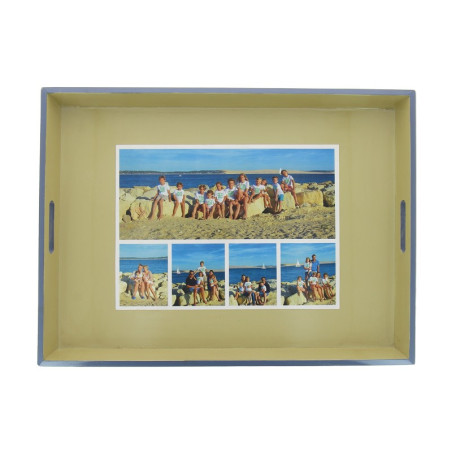 Grand plateau vernis personnalisé avec photos Grand plateau vernis personnalisé avec photos
