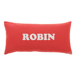 Coussin Long Rose écriture marron, Varsity 2