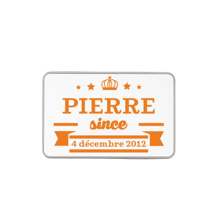 Boîte métal personnalisée orange Boîte métal personnalisée orange