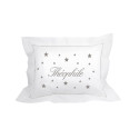 Coussin brodé personnalisé gris anthracite