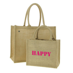 Cabas toile de jute personnalisé
