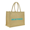 Cabas toile de jute personnalisé grand modèle