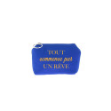 Trousse Betty - Bleu roi - Message