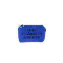 Trousse Betty - Bleu roi - Message