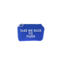 Trousse Betty - Bleu roi - Message