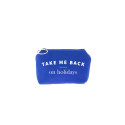 Trousse Betty - Bleu roi - Message