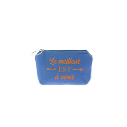 Trousse Betty - Bleu jean - Message