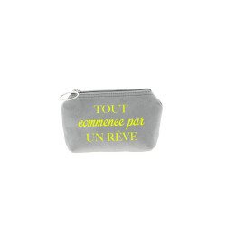 Trousse Betty - Gris clair - Message