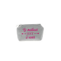Trousse Betty - Gris clair - Message