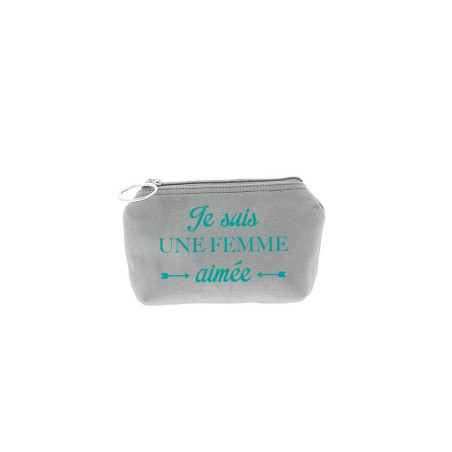 Trousse Betty - Gris clair - Message