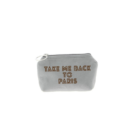 Trousse Betty - Gris clair - Message