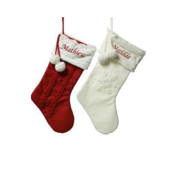 Chaussette de Noël tricotée