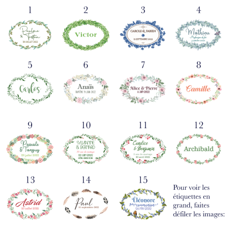 Etiquette Personnalisée Ovale