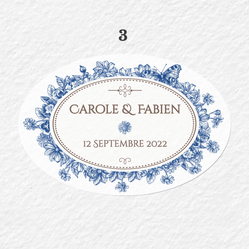 Etiquette Personnalisée Ovale