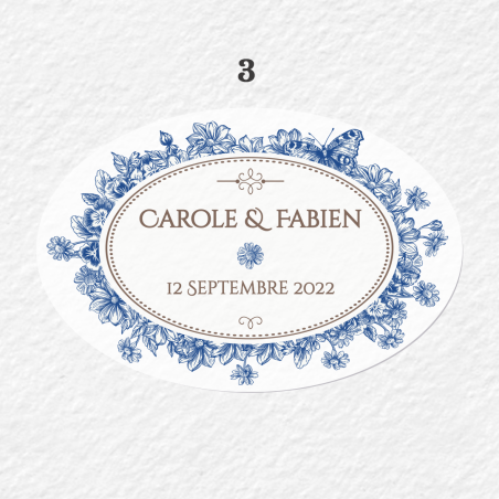 Etiquette Personnalisée Ovale