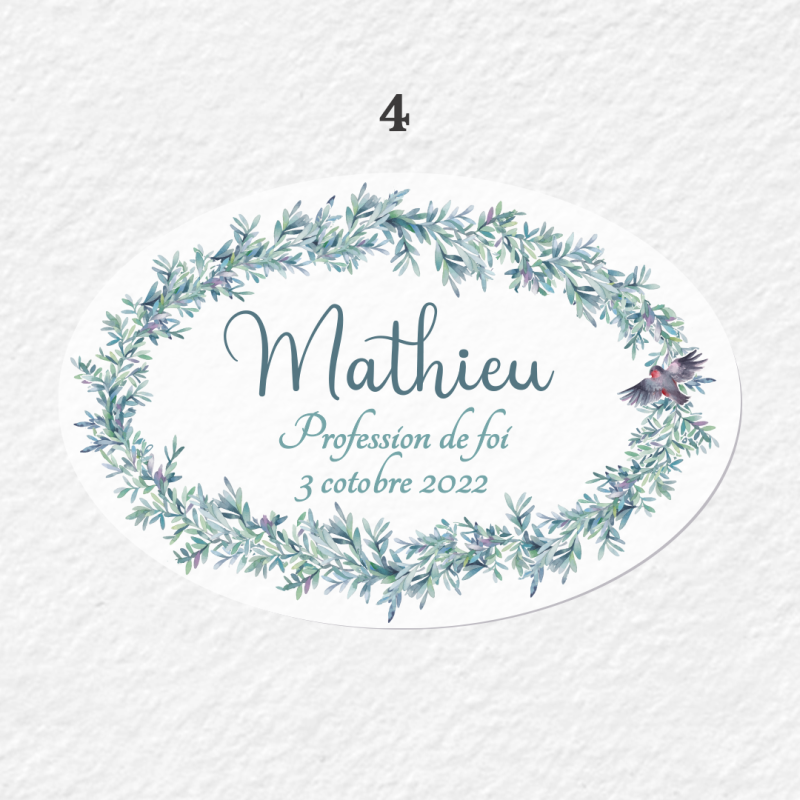 Etiquette Personnalisée Ovale