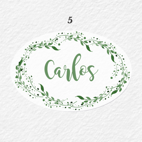 Etiquette Personnalisée Ovale